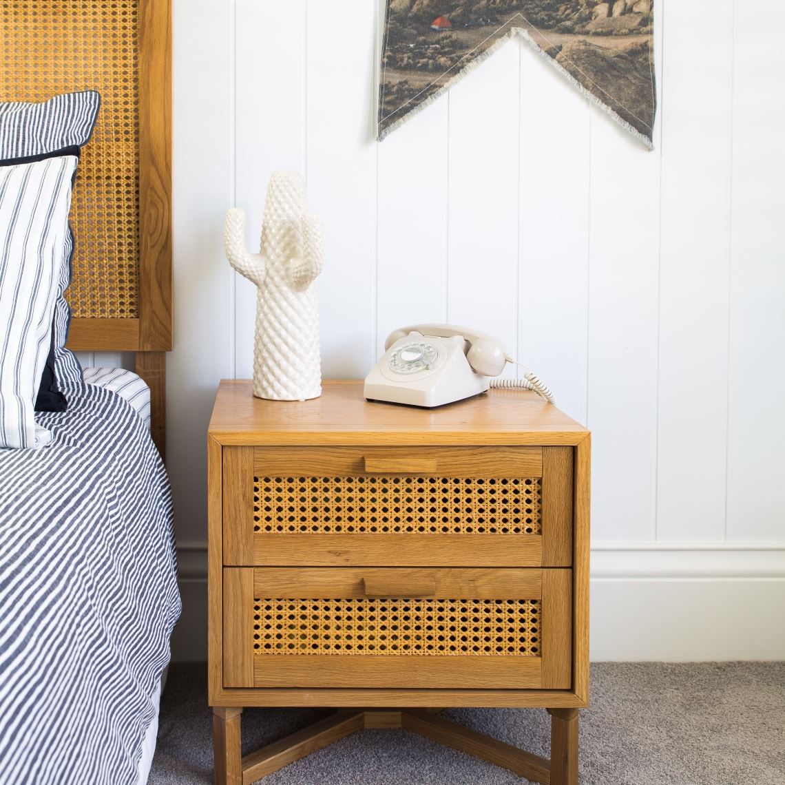 freedom rattan bedside tables