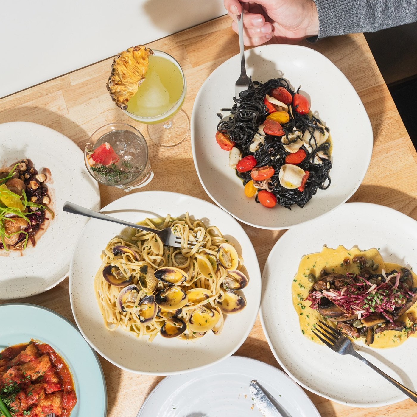 Variety of pasta dishes at Bambini Cucina in Adelaide