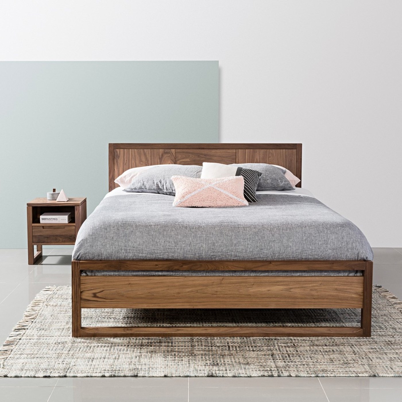 Bruno Walnut Bed Frame, Icon By Design