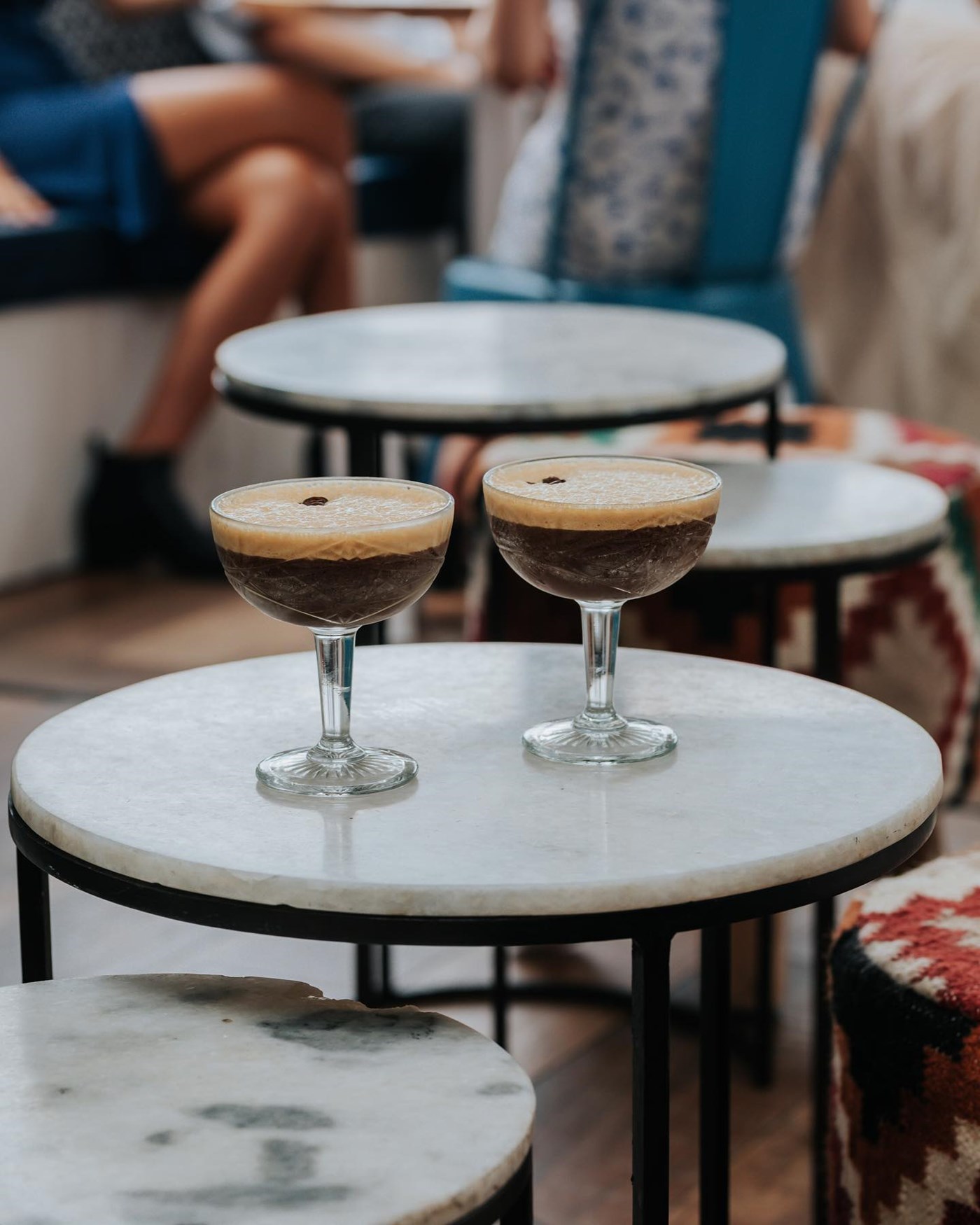 Two Espresso Cocktails on a table at Saltwater Social Club Sydney