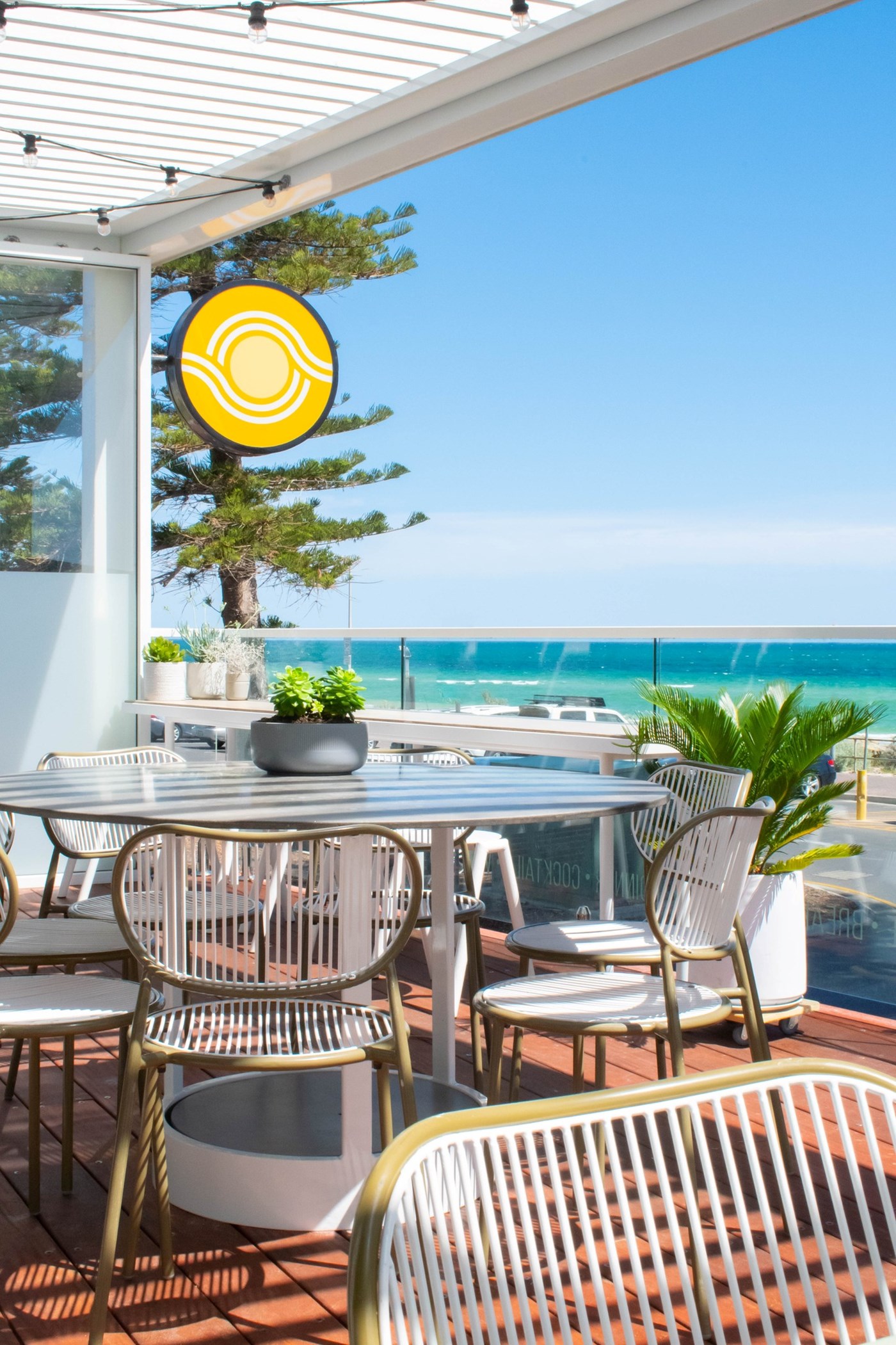 Table and ocean view at Sunnyside in Adelaide