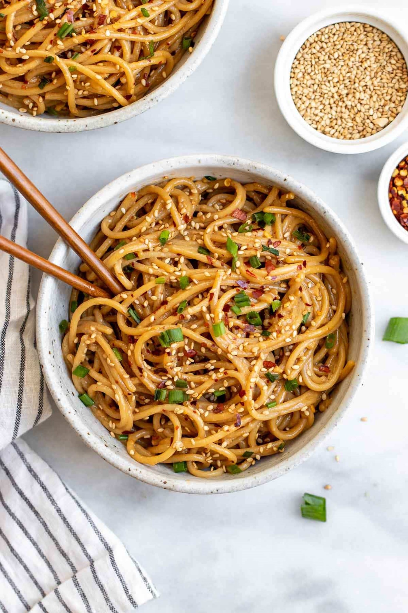 15 Minute Garlic Sesame Noodles, Eat with Clarity