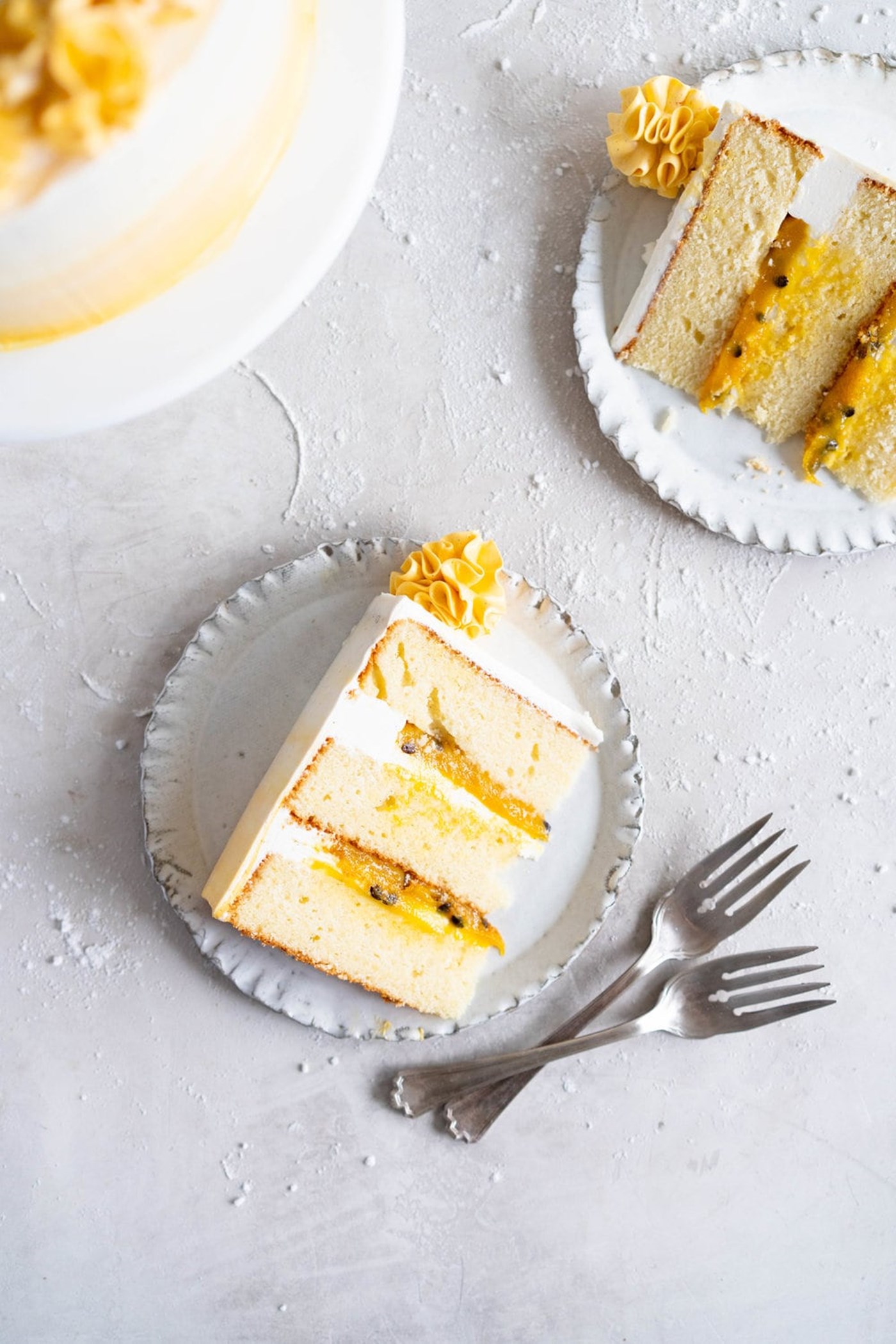 Vanilla Layer Cake with Passionfruit, Cloudy Kitchen