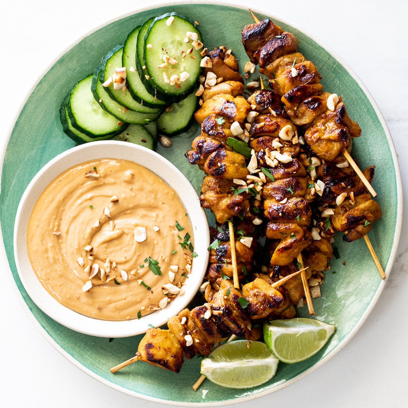 Easy Chicken Satay with Peanut Sauce, Simply Delicious Food