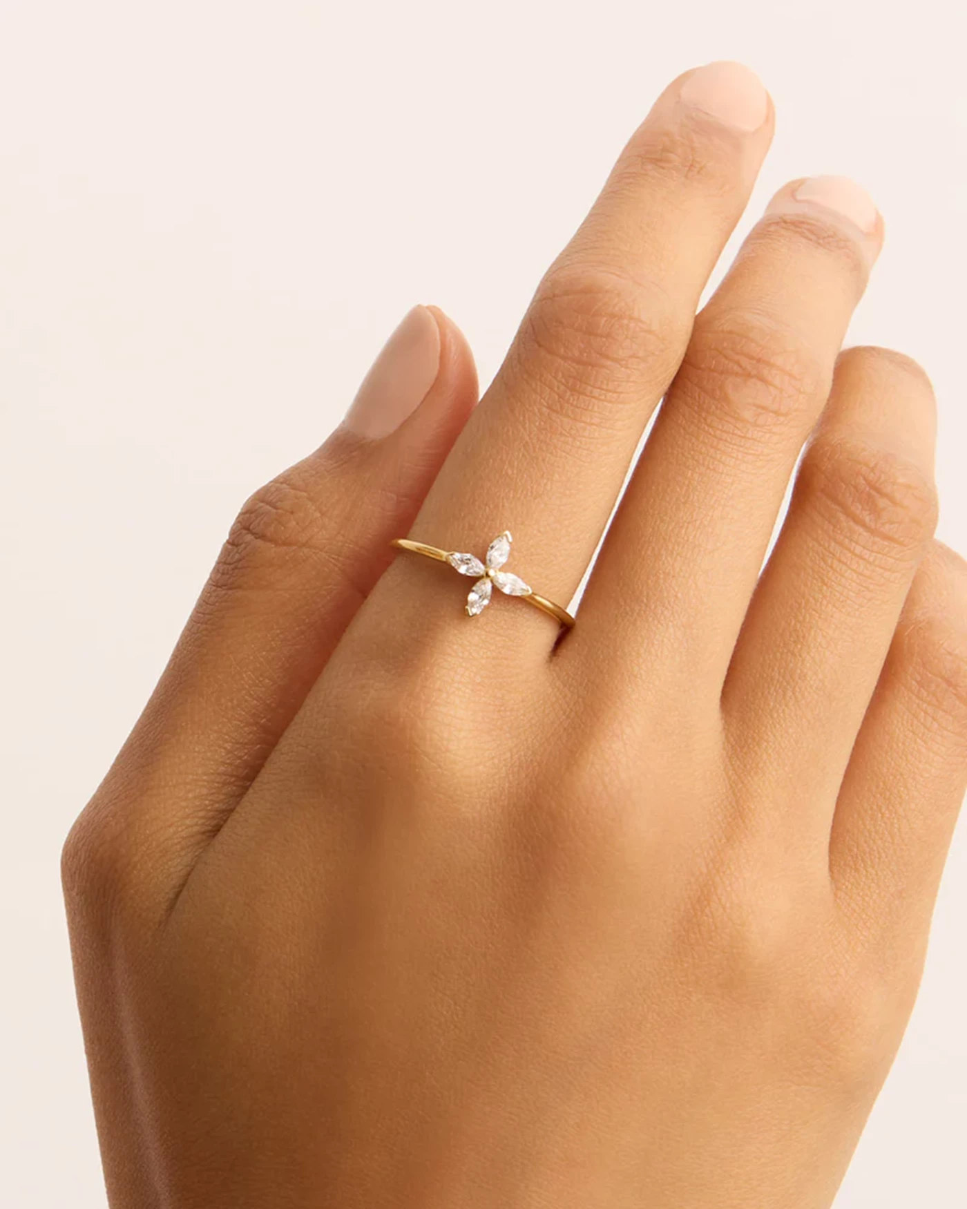 By Charlotte 14k Solid Gold Blossom Lab-Grown Diamond Ring