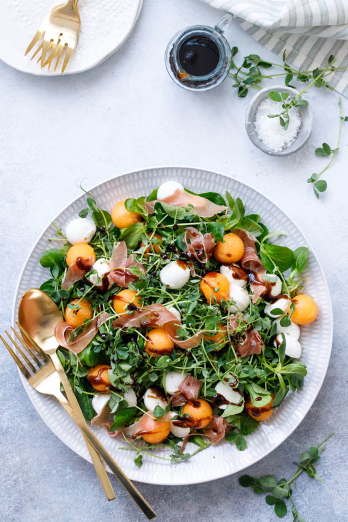 Prosciutto and Melon Salad With Balsamic Vinaigrette, Love and Olive Oil