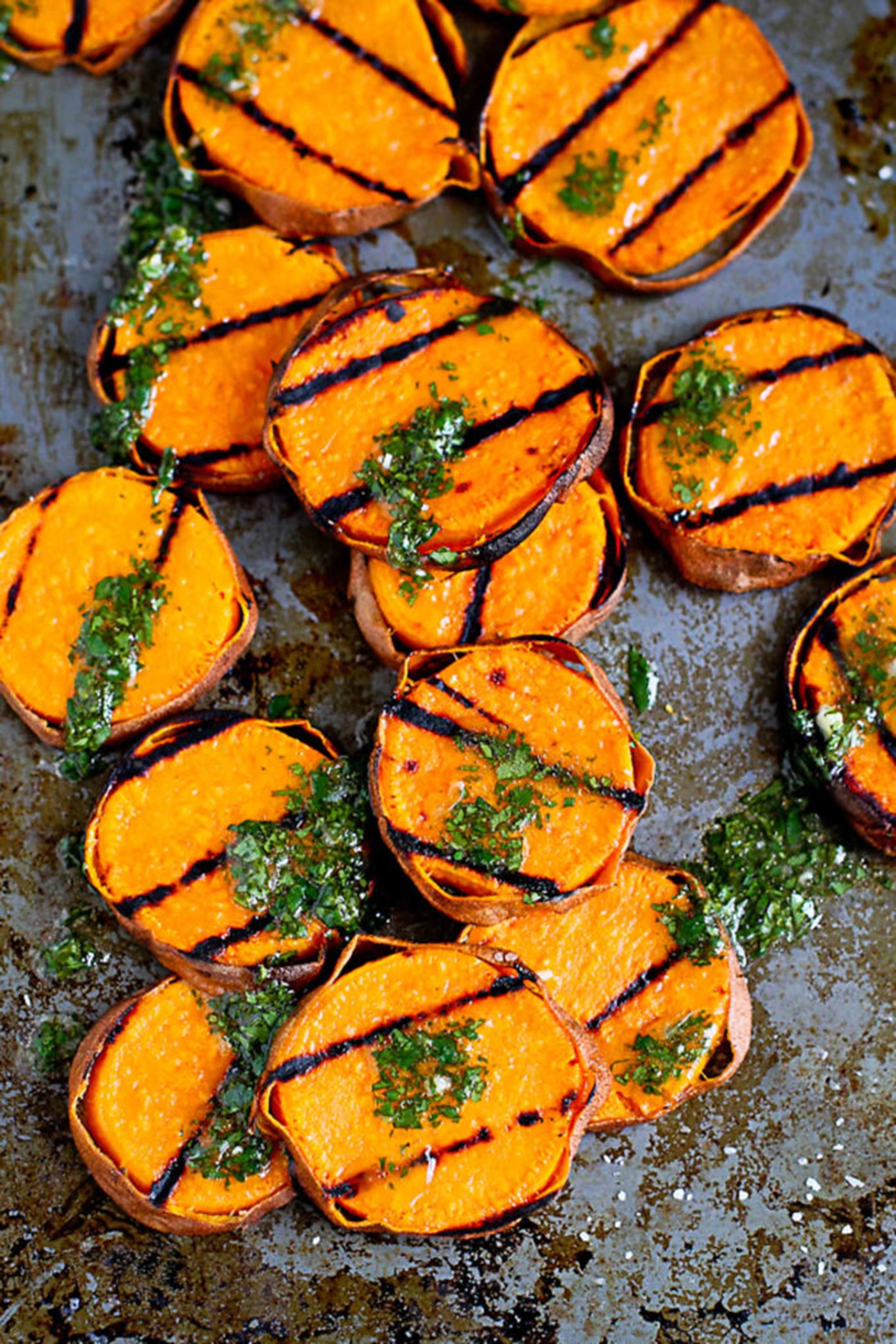 Grilled Sweet Potatoes with Coriander Vinaigrette, Cookin Canuck