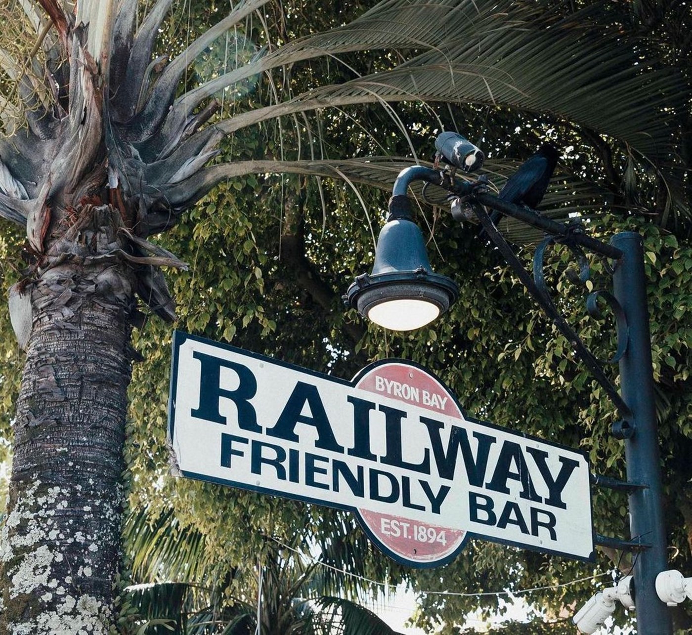 Signage that says "Railway Friendly Bar" at The Rails Hotel Byron Bay Sydney