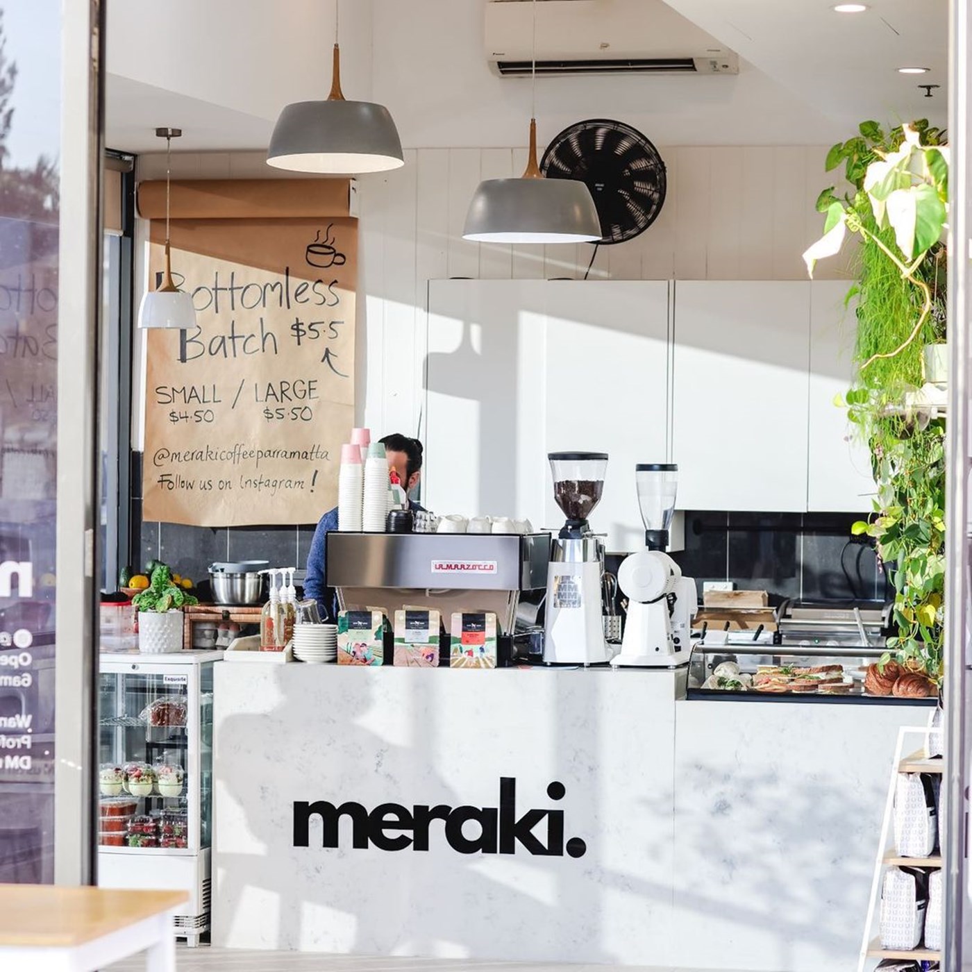 Bright and fresh interior of Meraki Market in Parramatta 