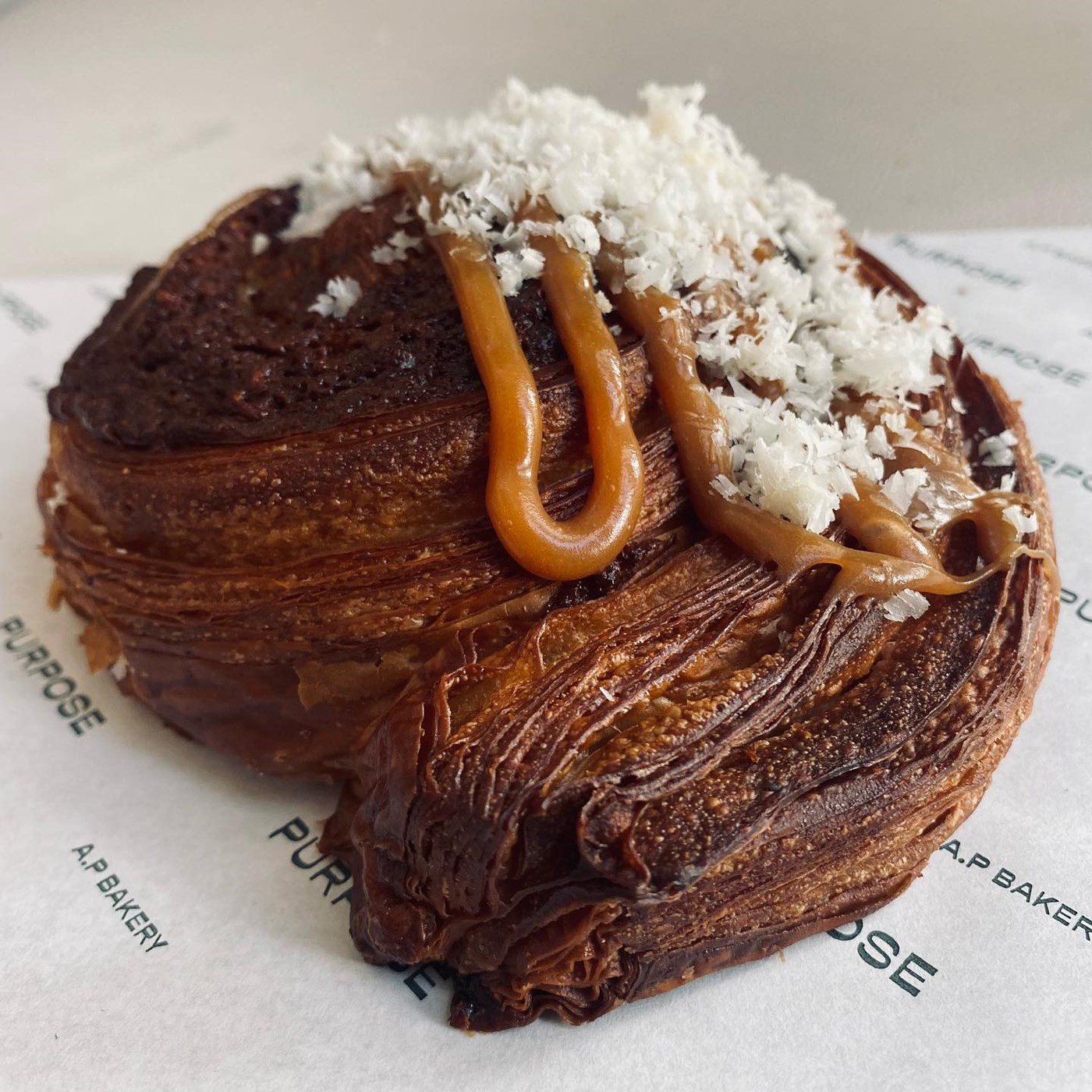 A crispy pastry from A.P. Bakery 