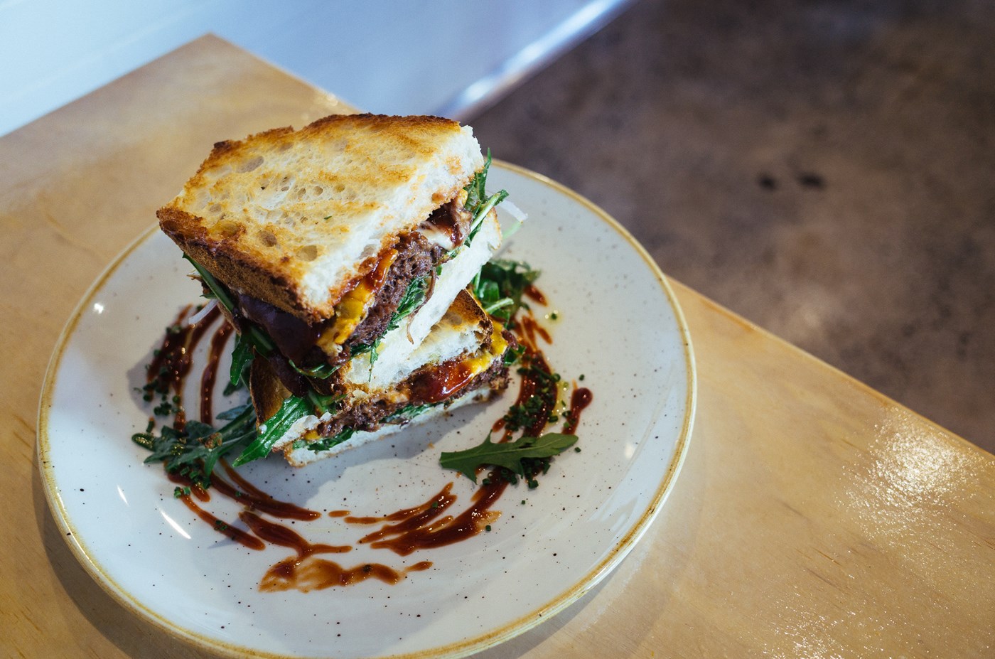 A classic reuben sandwich on a plate by John Montagu Sandwich Woolloomooloo Sydney
