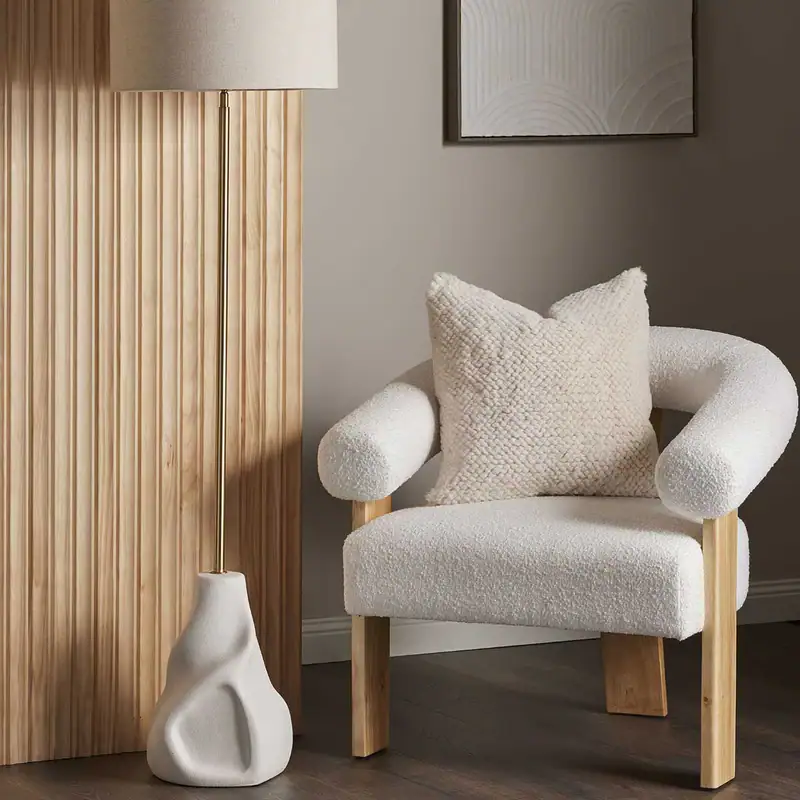 Sol Studio Boucle Curved Armchair from Life Interiors