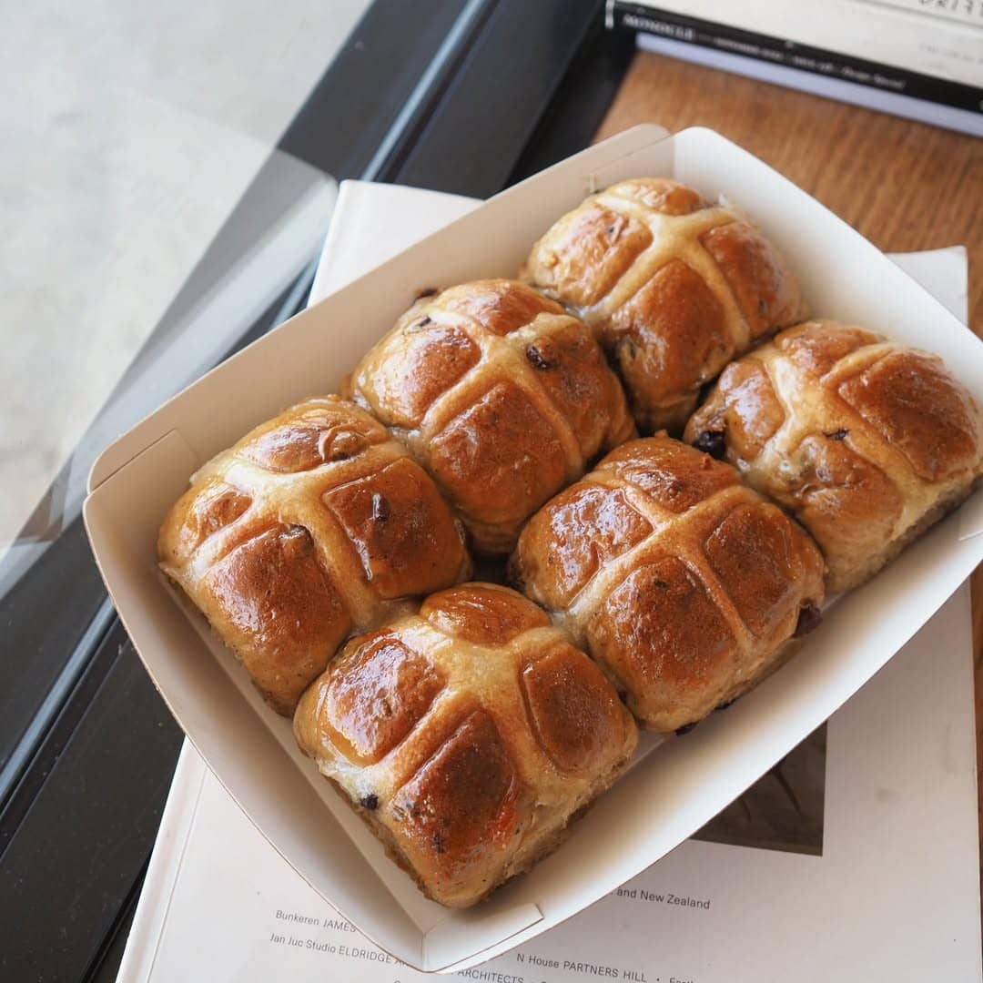 Hot cross buns from Chu Bakery in Perth