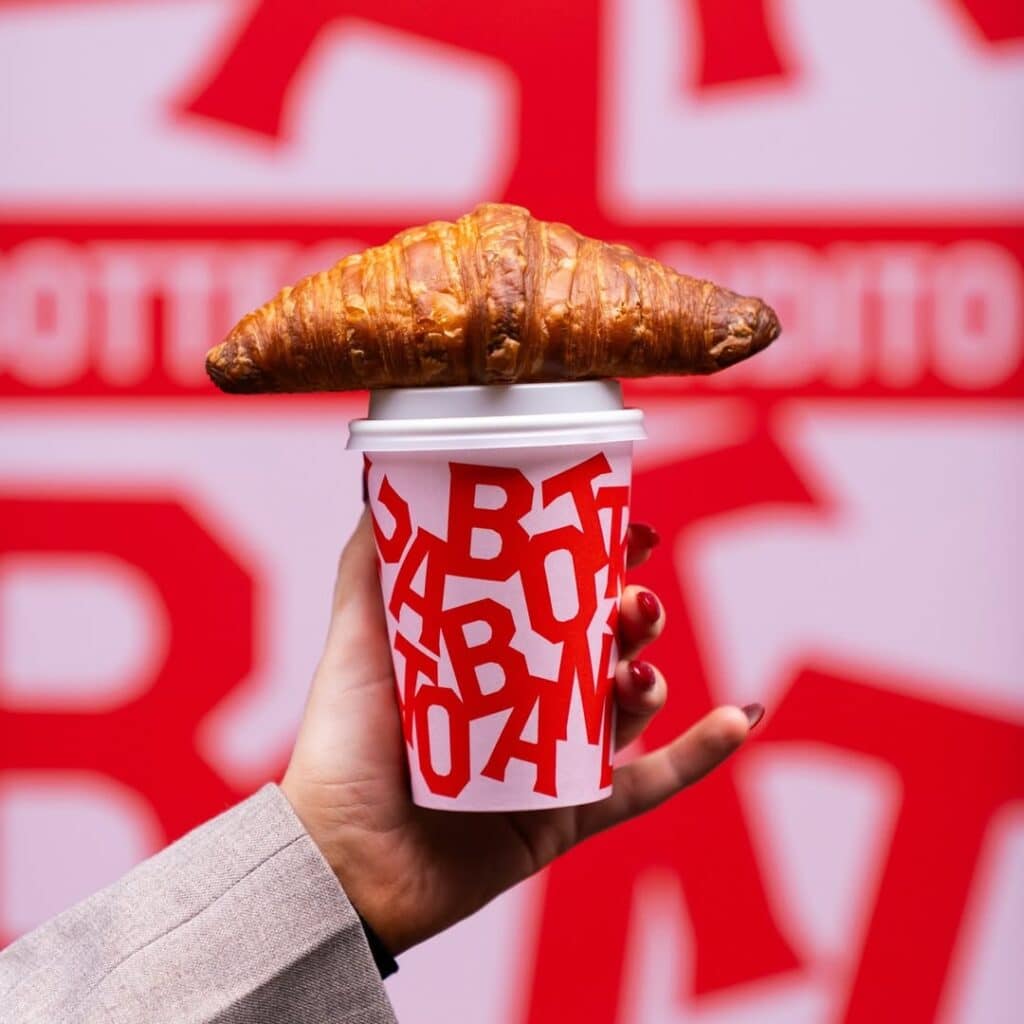 coffee and croissant from bottega bandito adelaide