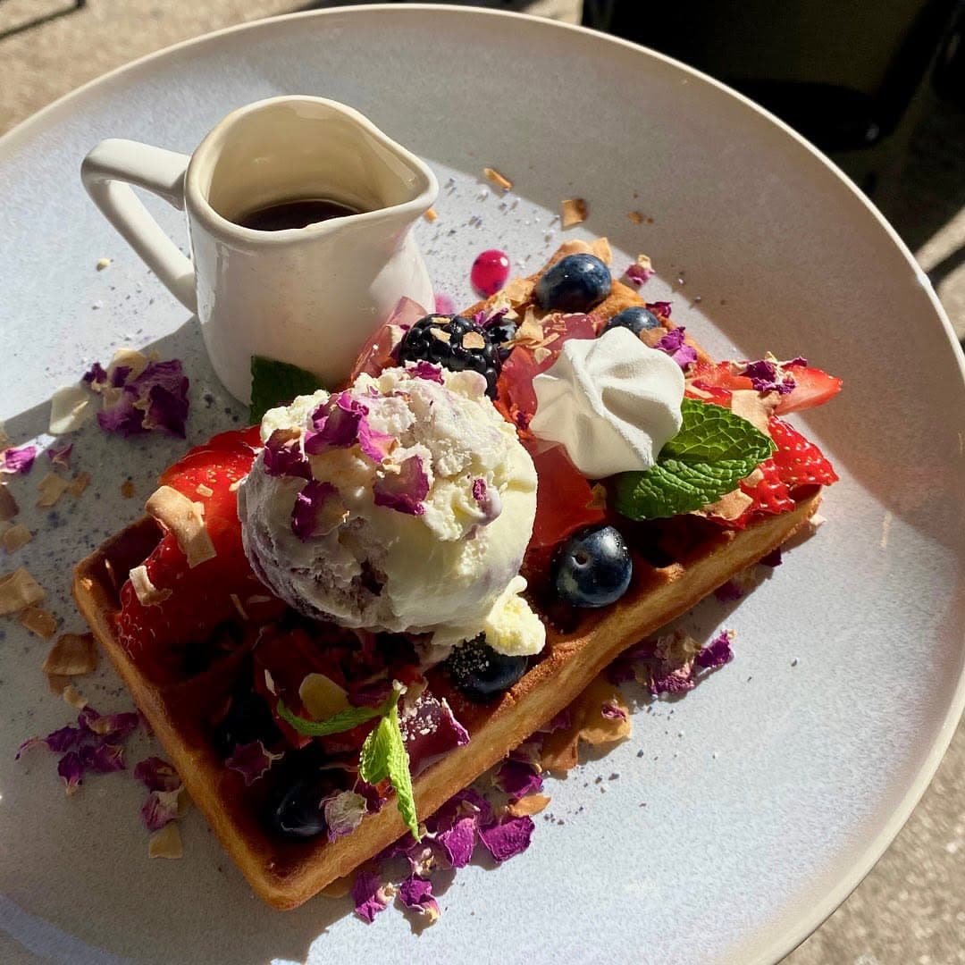 The Blossom Waffles at Bloom Cafe in Port Macquarie