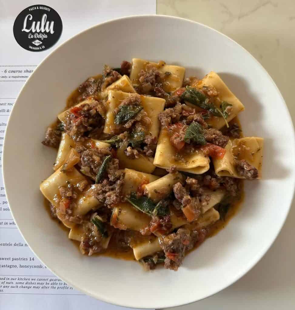 Pasta dish from Lulu La Delizia