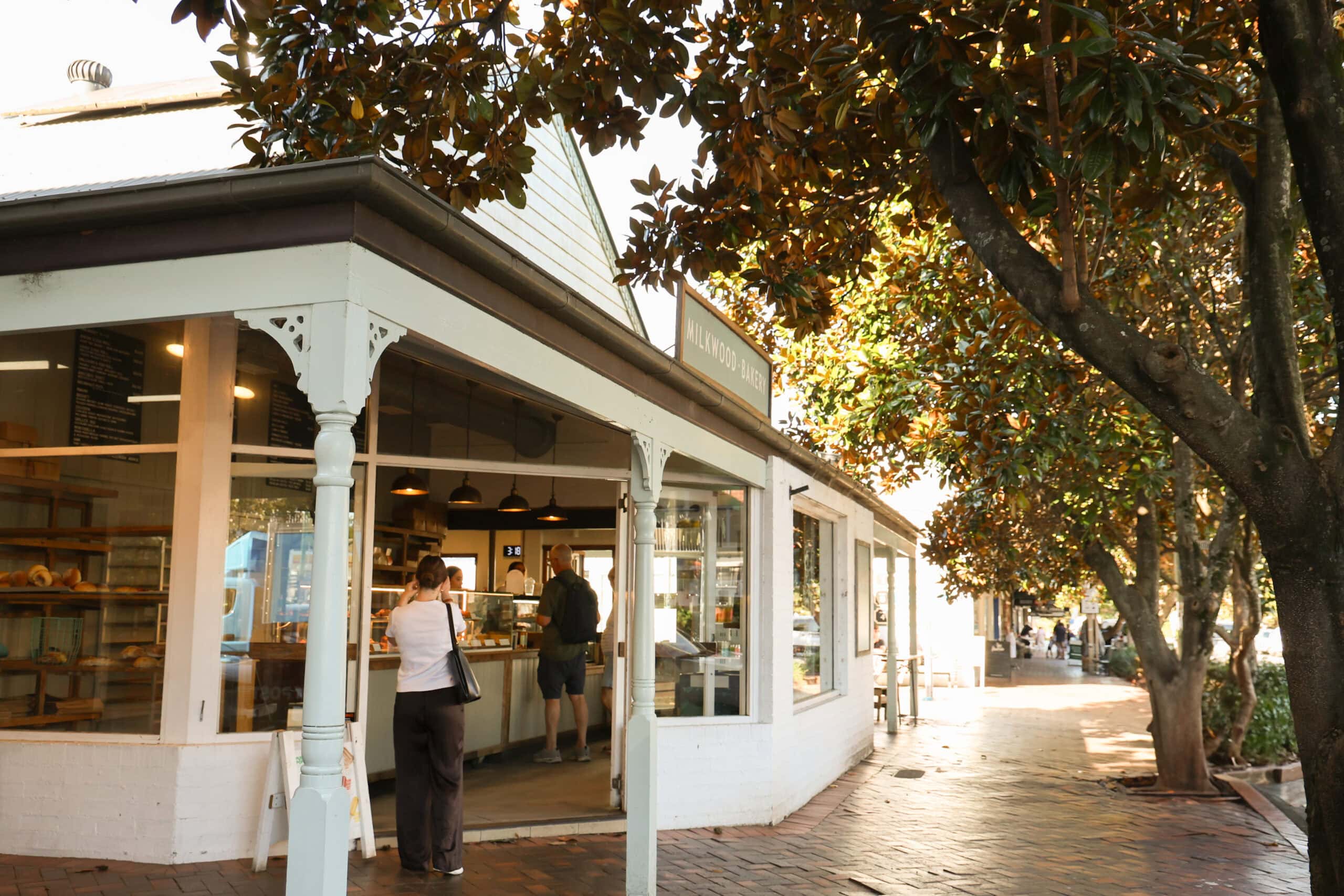 The cottage facade of milkwood bakery in berry
