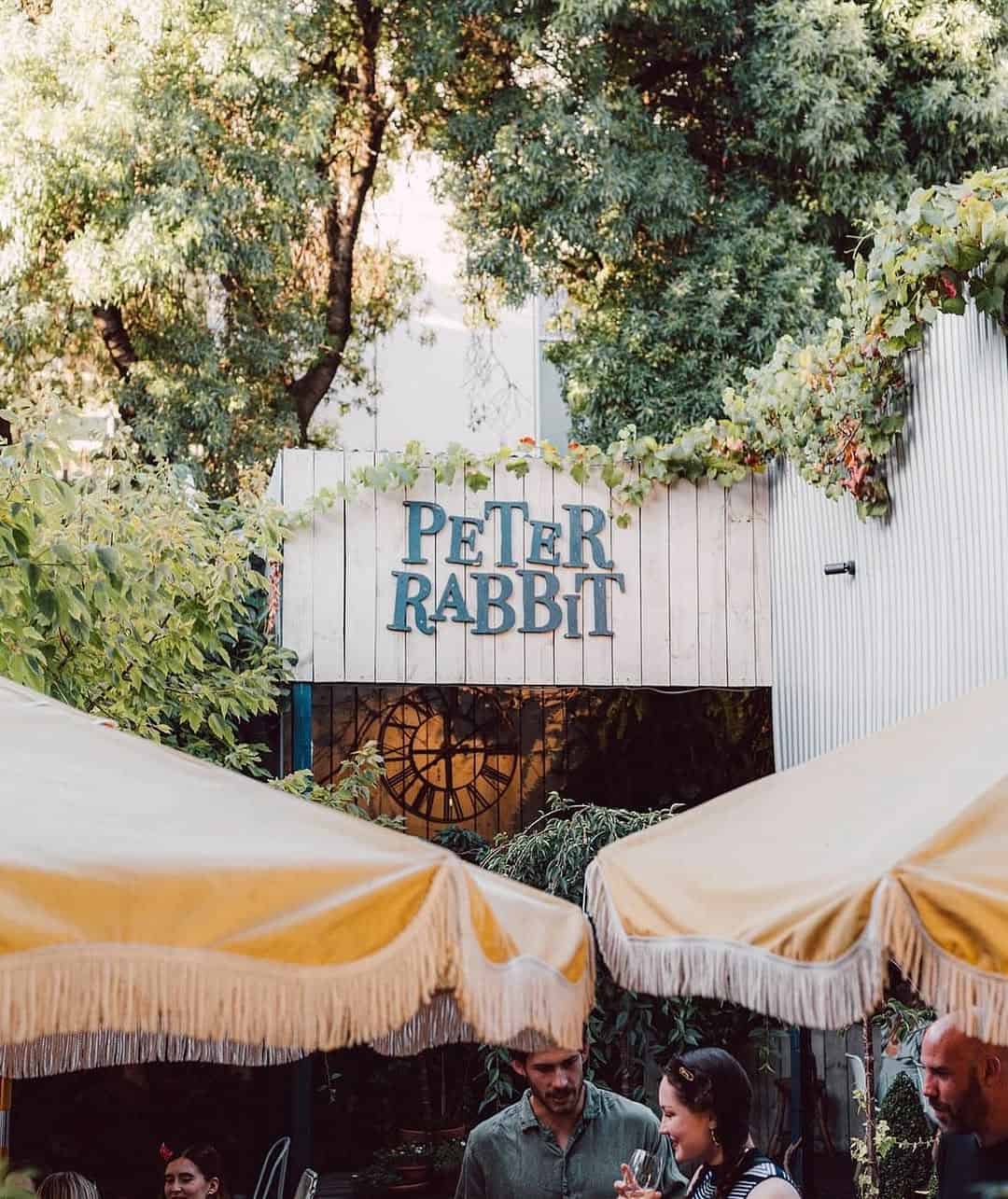 outside peter rabbit cafe adelaide