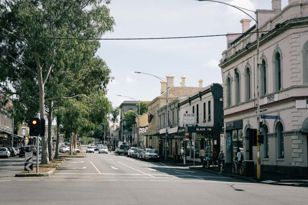 carlton melbourne suburbs street scene