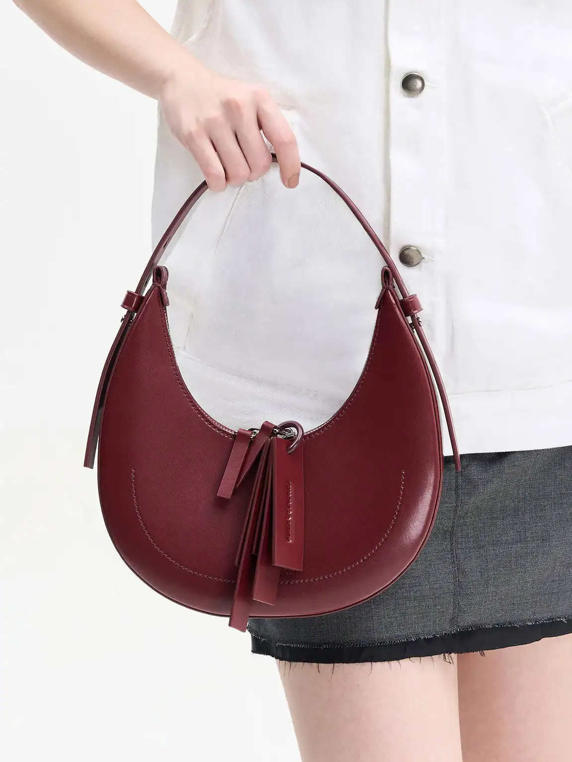 Carey Crescent Hobo Bag by Charles & Keith