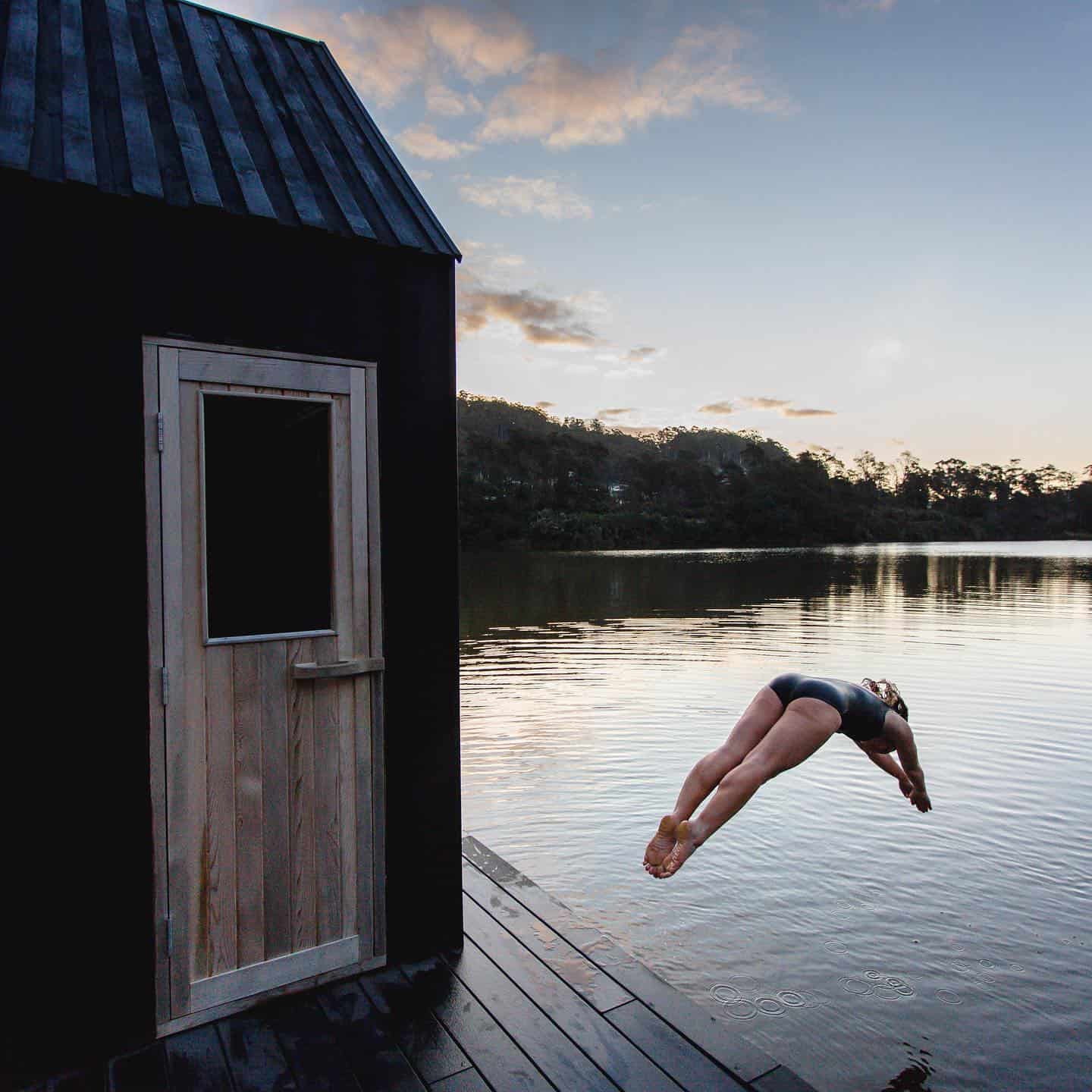 Lake Derby Floating Sauna (Image Credit: @ellalucyphoto)