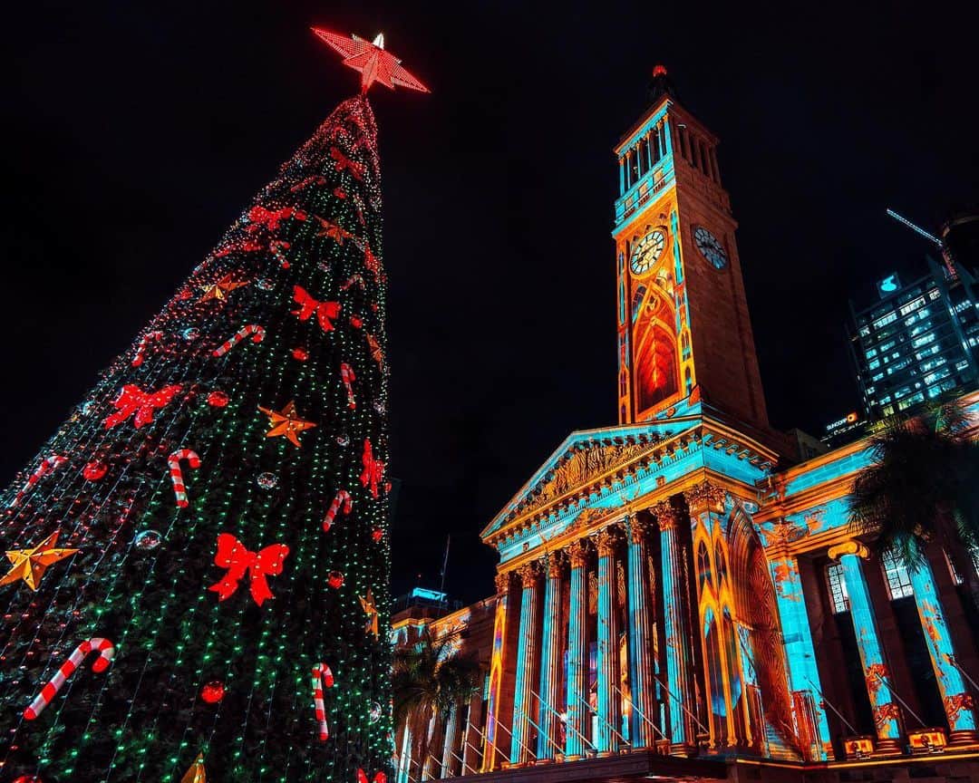 Brisbane City Hall Christmas Lights