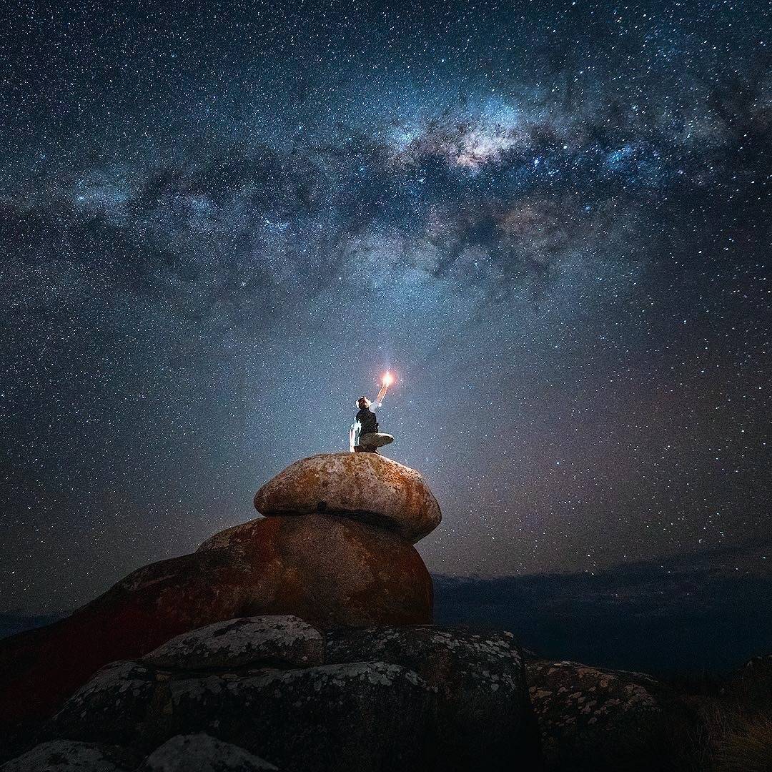 Stargazing on Flinders Island (Image Credit: Luke Tscharke)