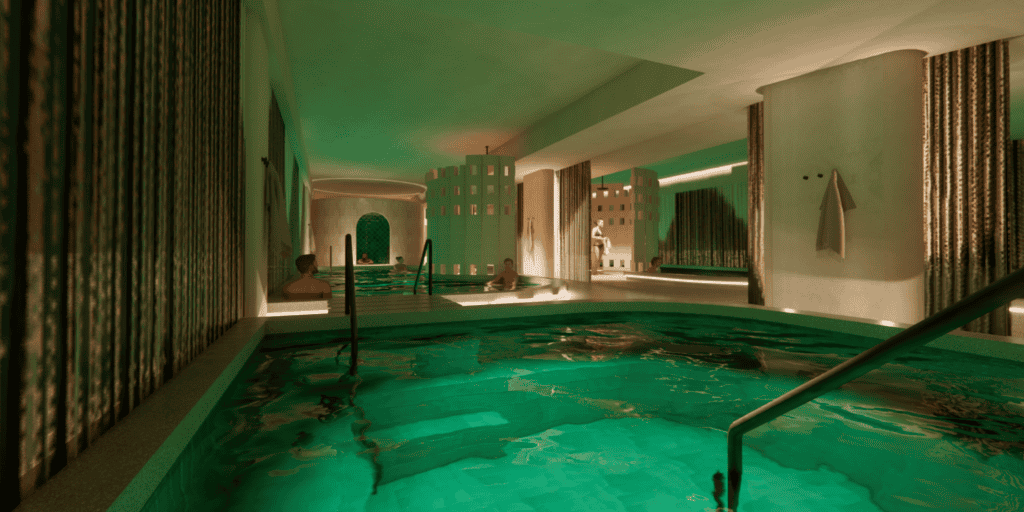 An indoor magnesium pool