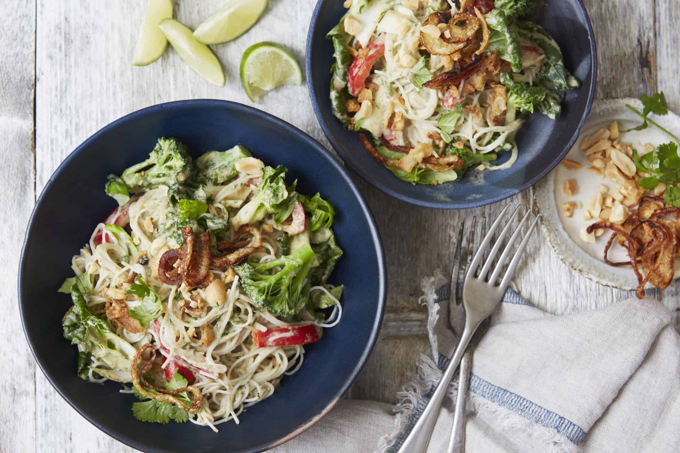 Stir-Fried Thai Green Rice Noodles with Vegetables