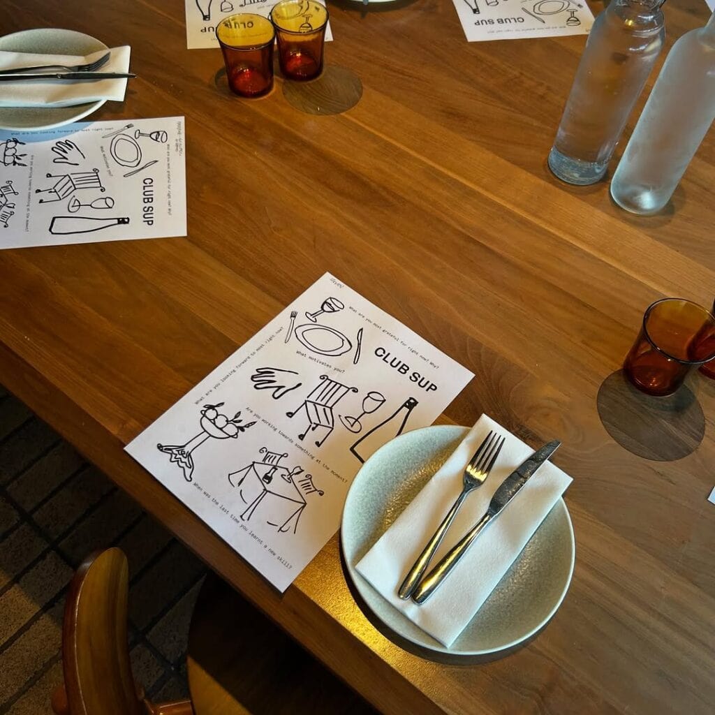 club sup at dolly adelaide with custom menu