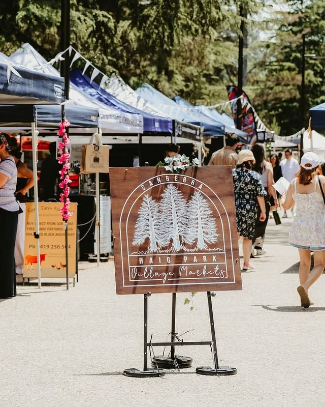 Entrance Haigh Park Village Markets Canberra