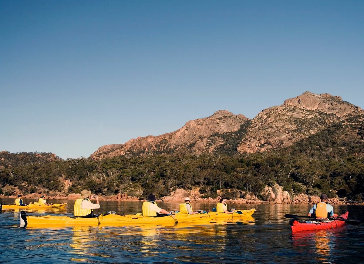 Kayaking in Coles Bay with Freycinet Adventures 