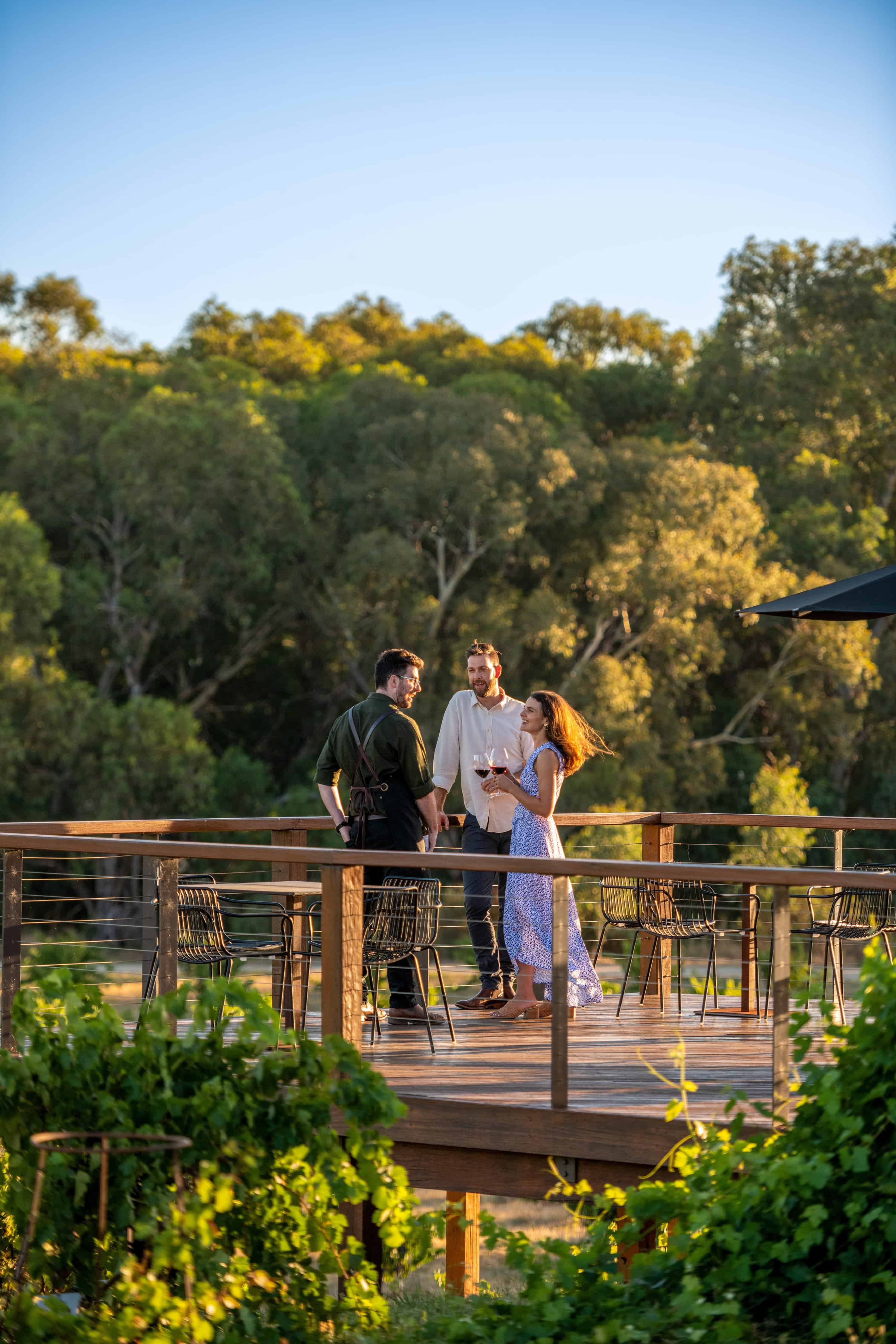 wine on the deck at st hugo barossa valley