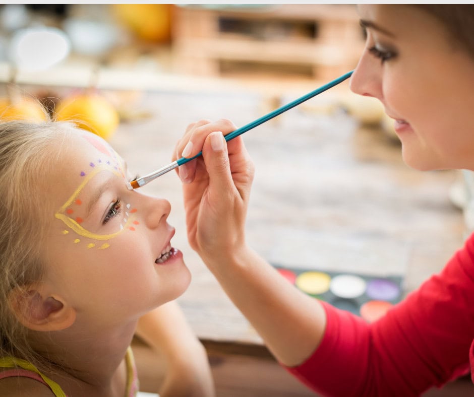 Face painting at Darling Square during the Easter 2025 school holidays