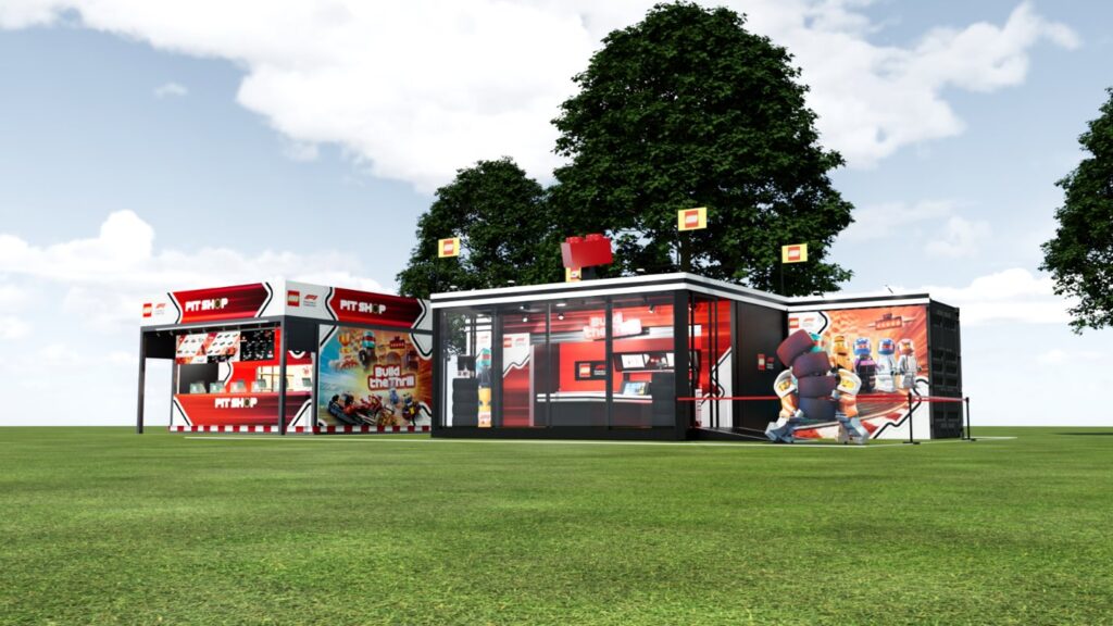 LEGO Fan Zone and Pit Shop Render