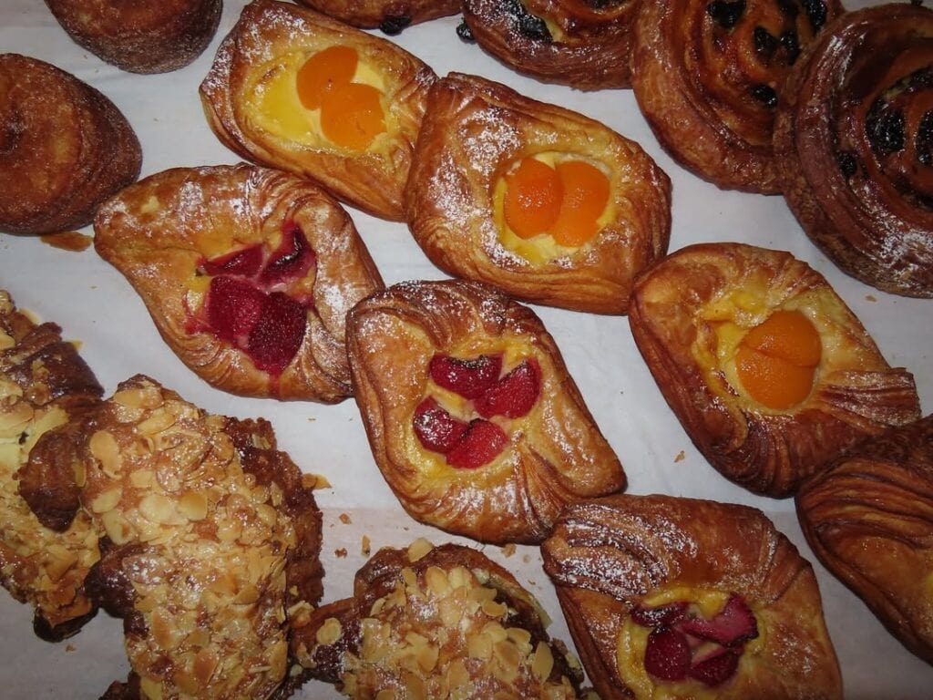 A selection of tarts and pastries