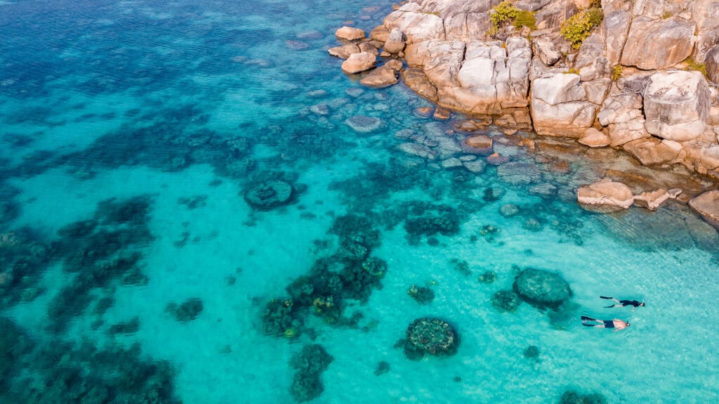 Aerial view of Lizard Island Resort Great Barrier Reef.