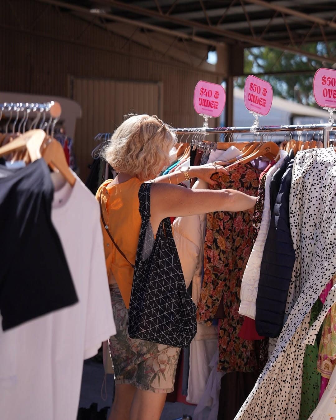 woman browsing for clothes at gilles at the grounds adelaide what's on this weekend adelaide