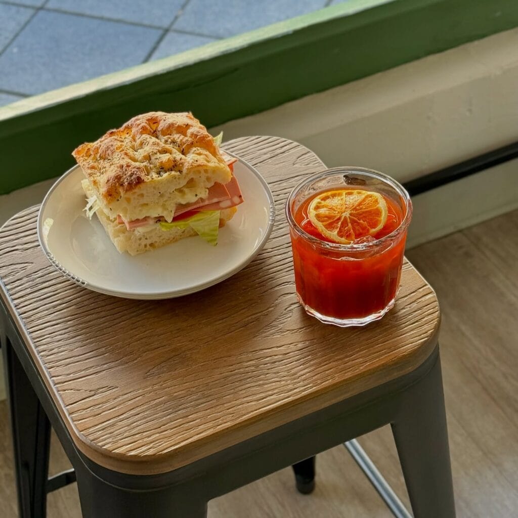 focaccia sandwich launceston cafe lekoh