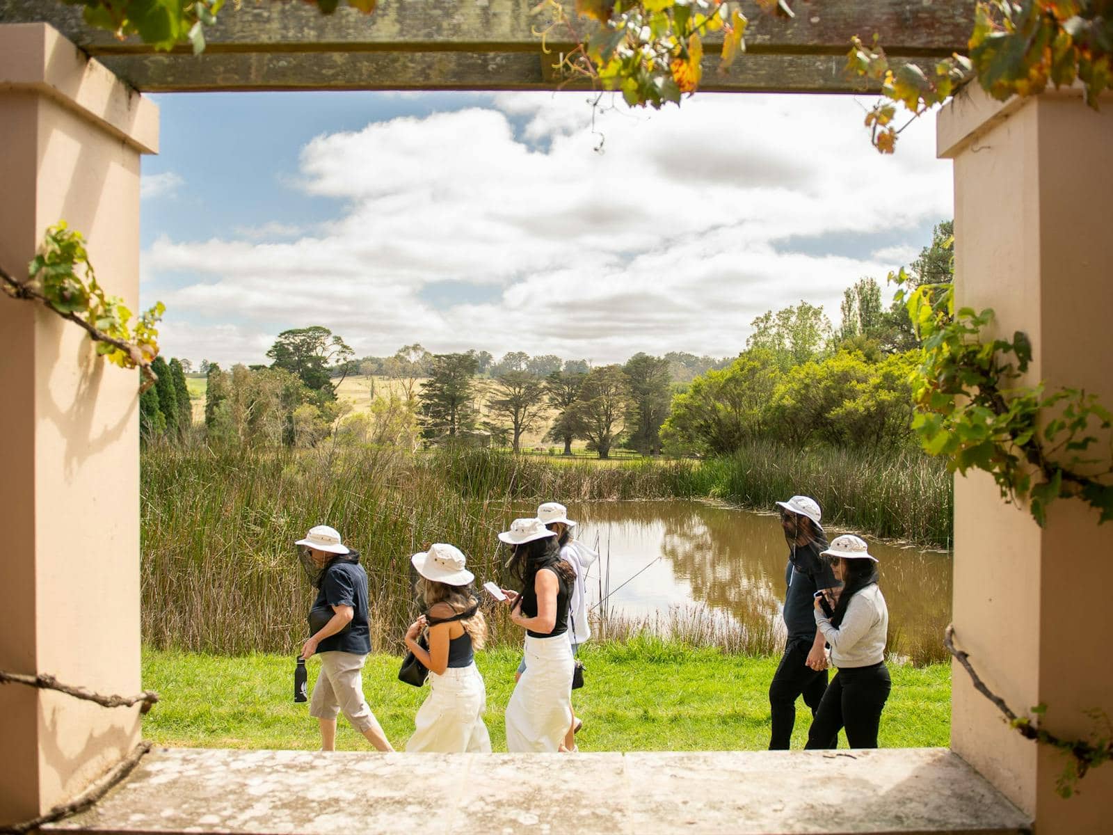 bowral honey farm nsw expedition people setting out with protective gear on