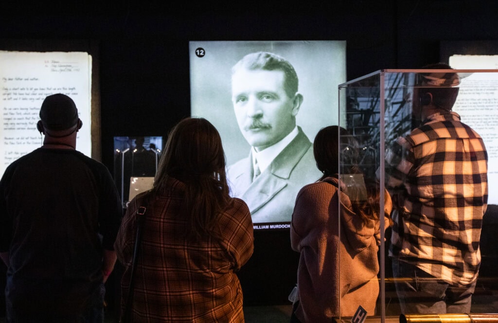 Visitors at the Titanic. The Human Story exhibition.