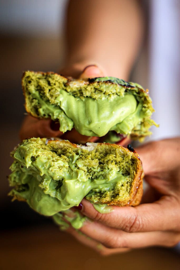 The limited-edition The Brûlée Macha Hot Cross Bun from The Depot