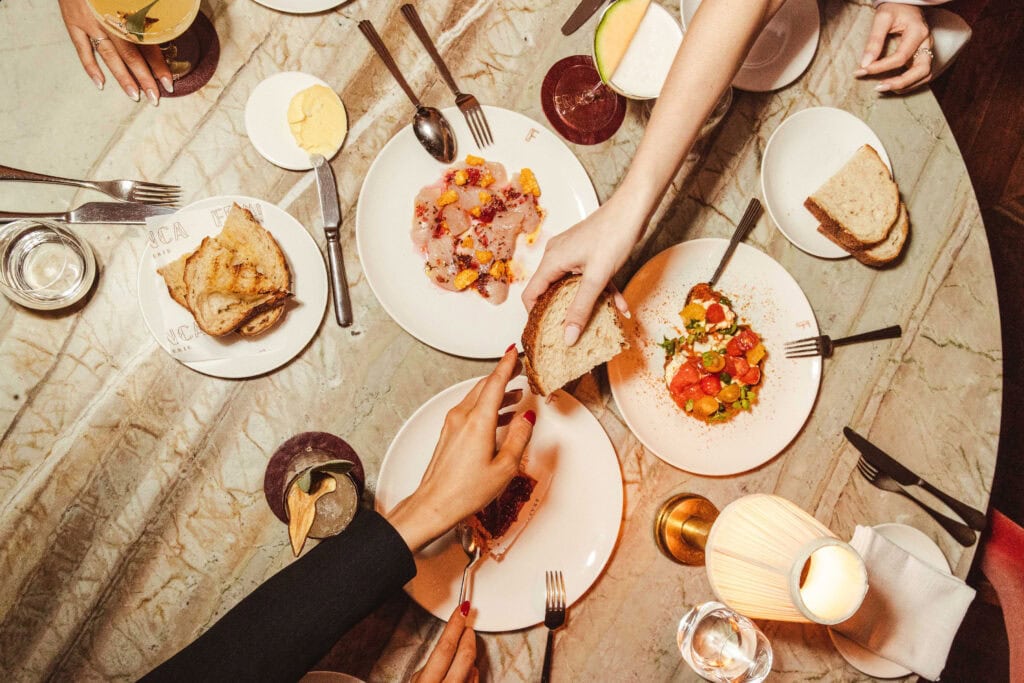 A selection of dishes at Franca Brasserie.