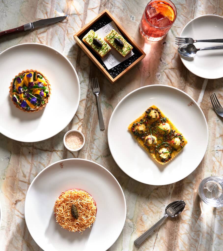 A selection of menu items from Franca Brasserie.