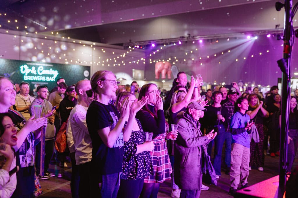 A crowd enjoys live entertainment at GABS Feer Festival