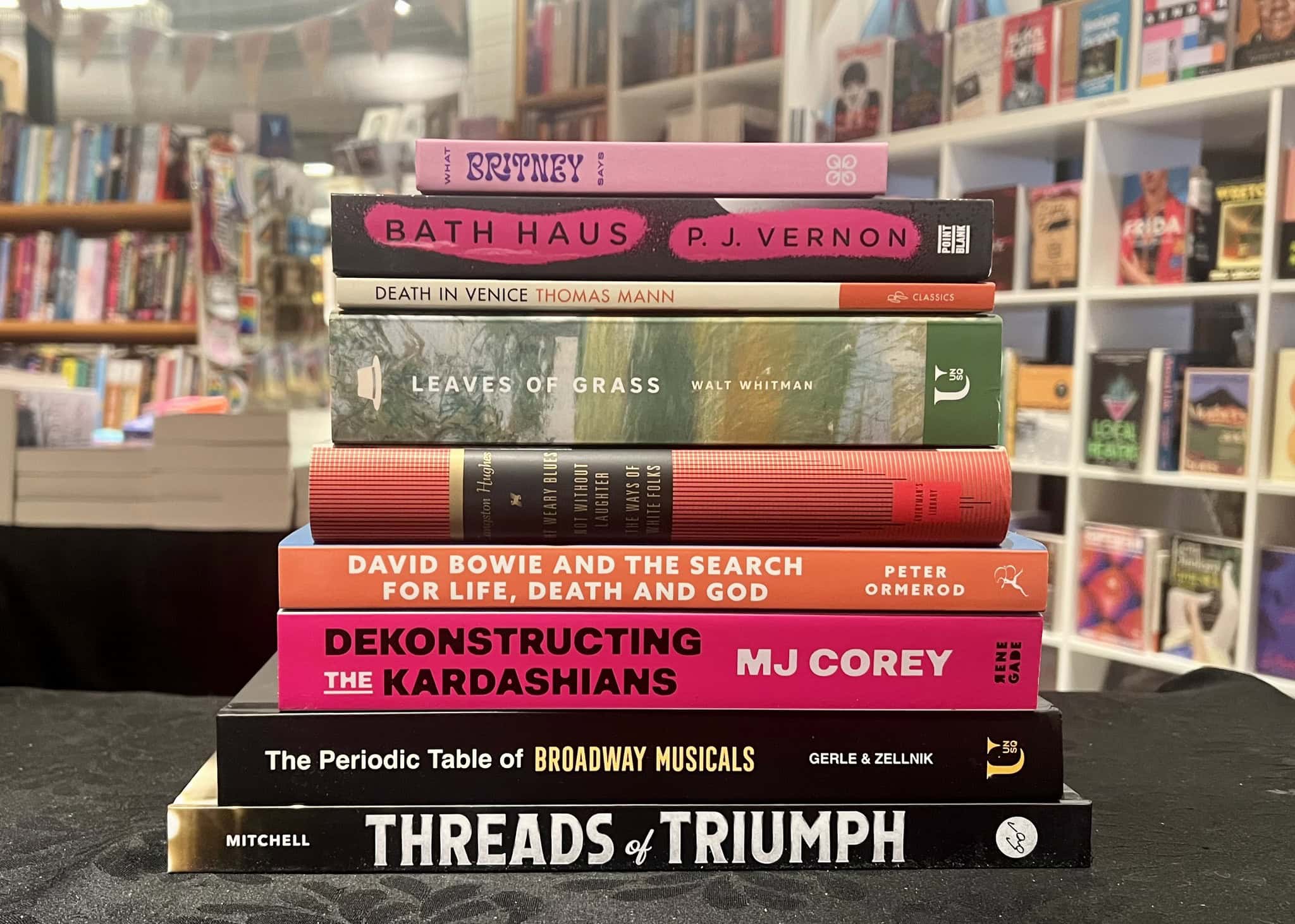 Selection of books at Hares & Hyenas St Kilda bookshop Melbourne