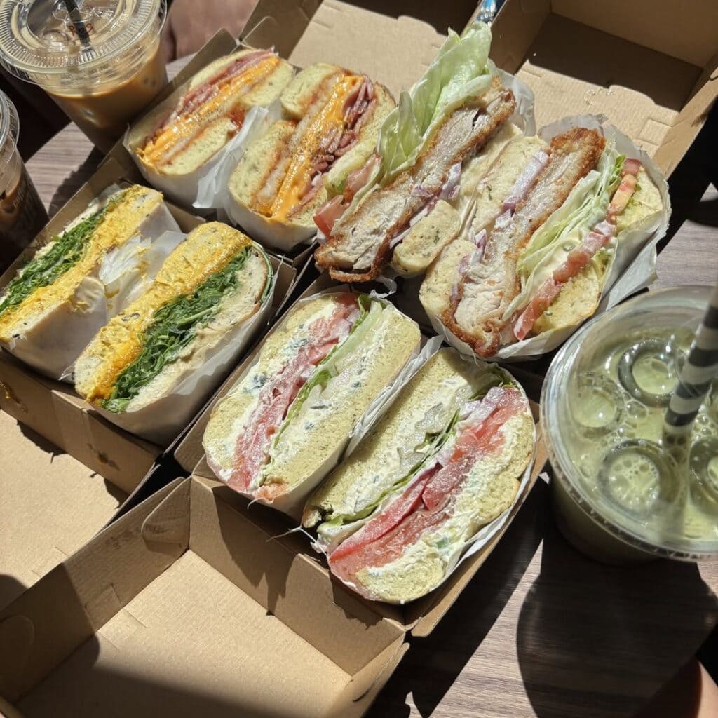 Four bagels from It's Bagel