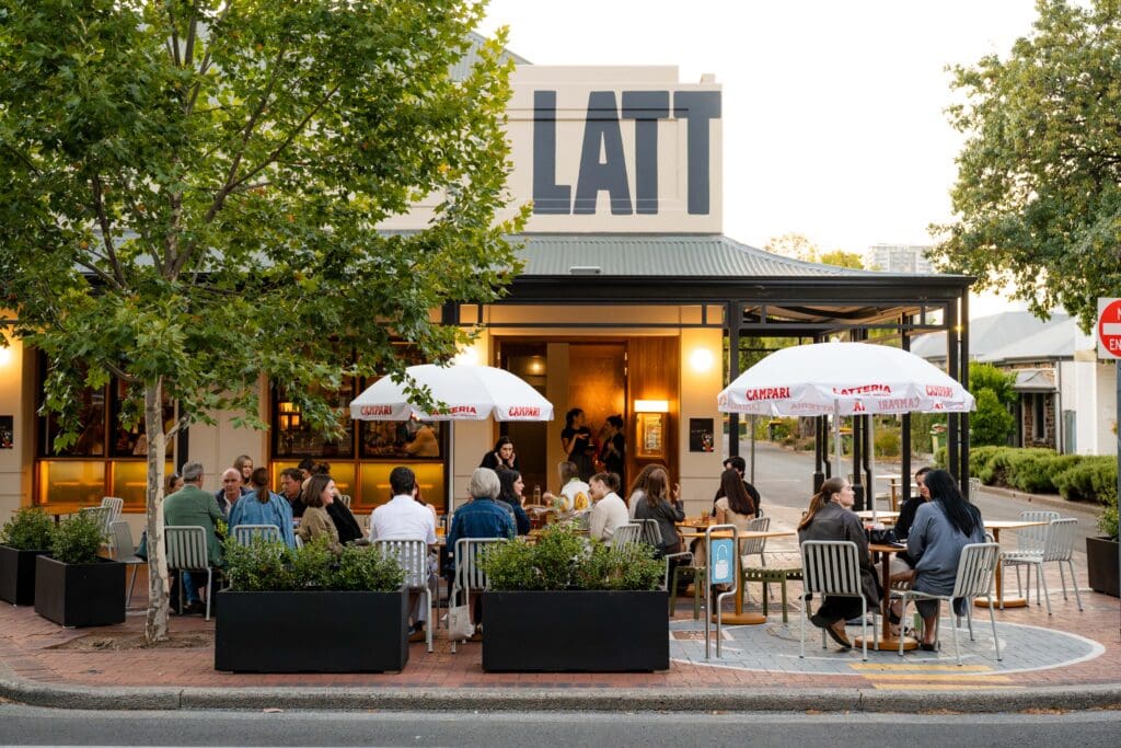 Exterior of Latteria Bar in Adelaide.