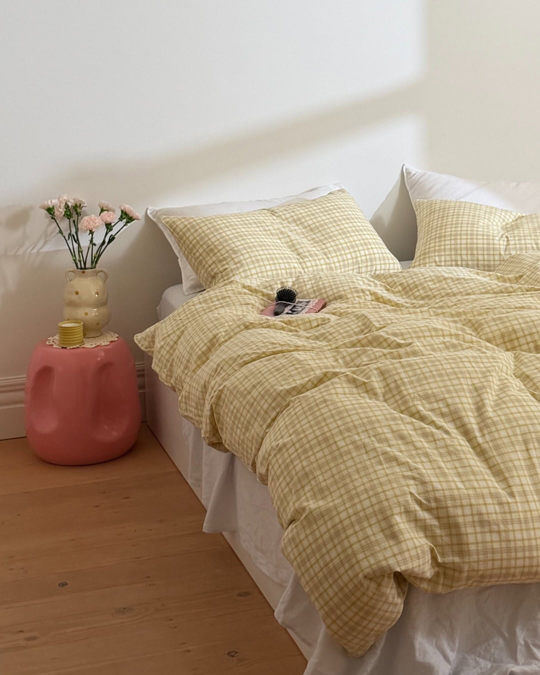 Sheet Society checked bedding set