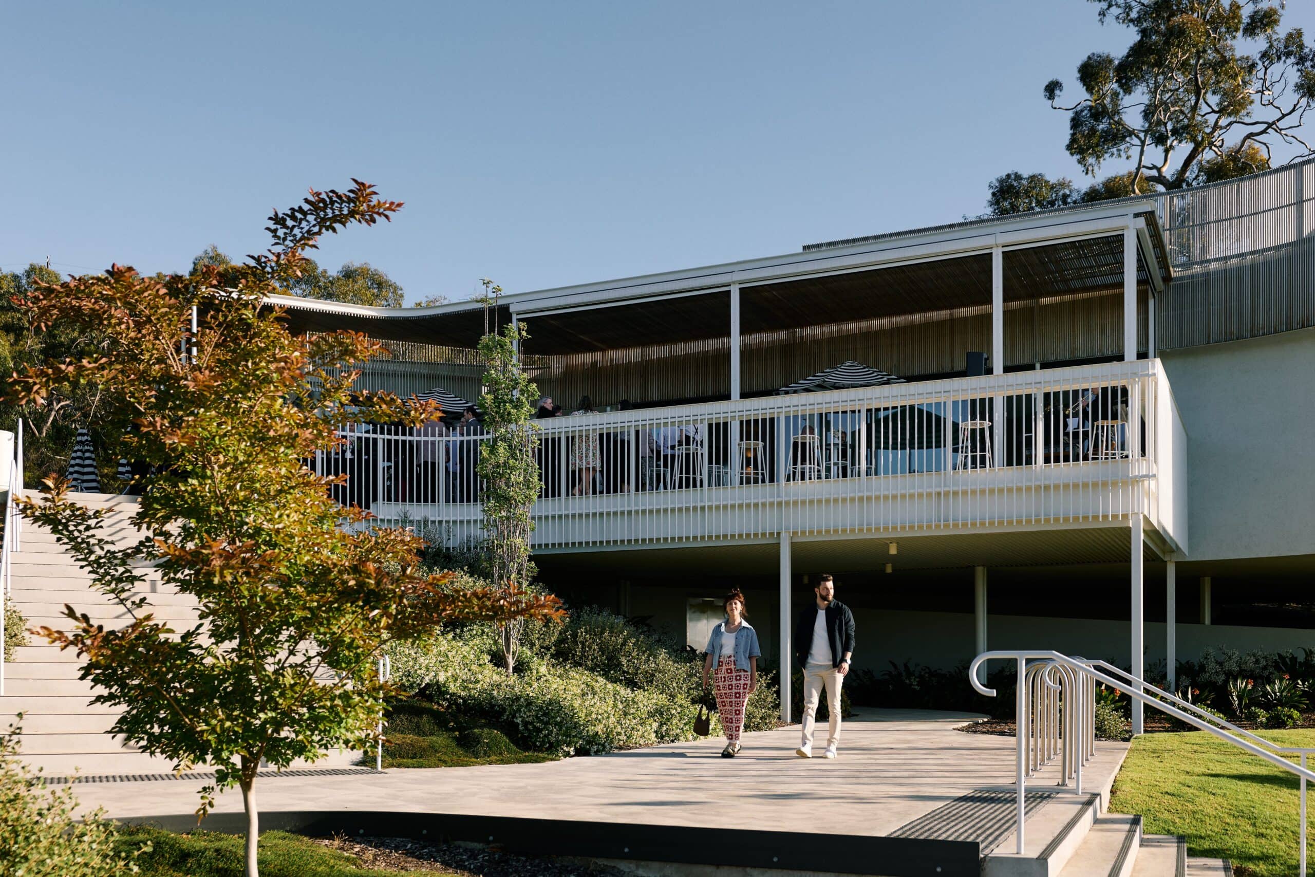 Exterior of Rozelle's at Carrick Hill balcony in SA.